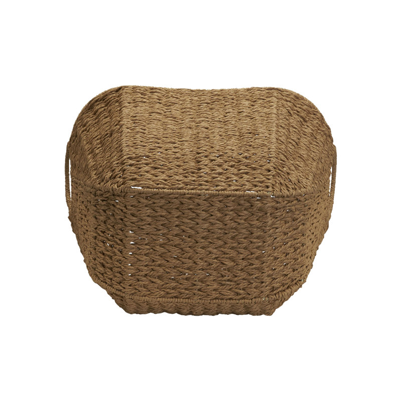 Natural Brown Seagrass Oval Woven Storage Basket