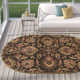 Arden Handmade Wool Dark Brown/Garnet Rug