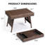 Table basse de patio pliante en osier