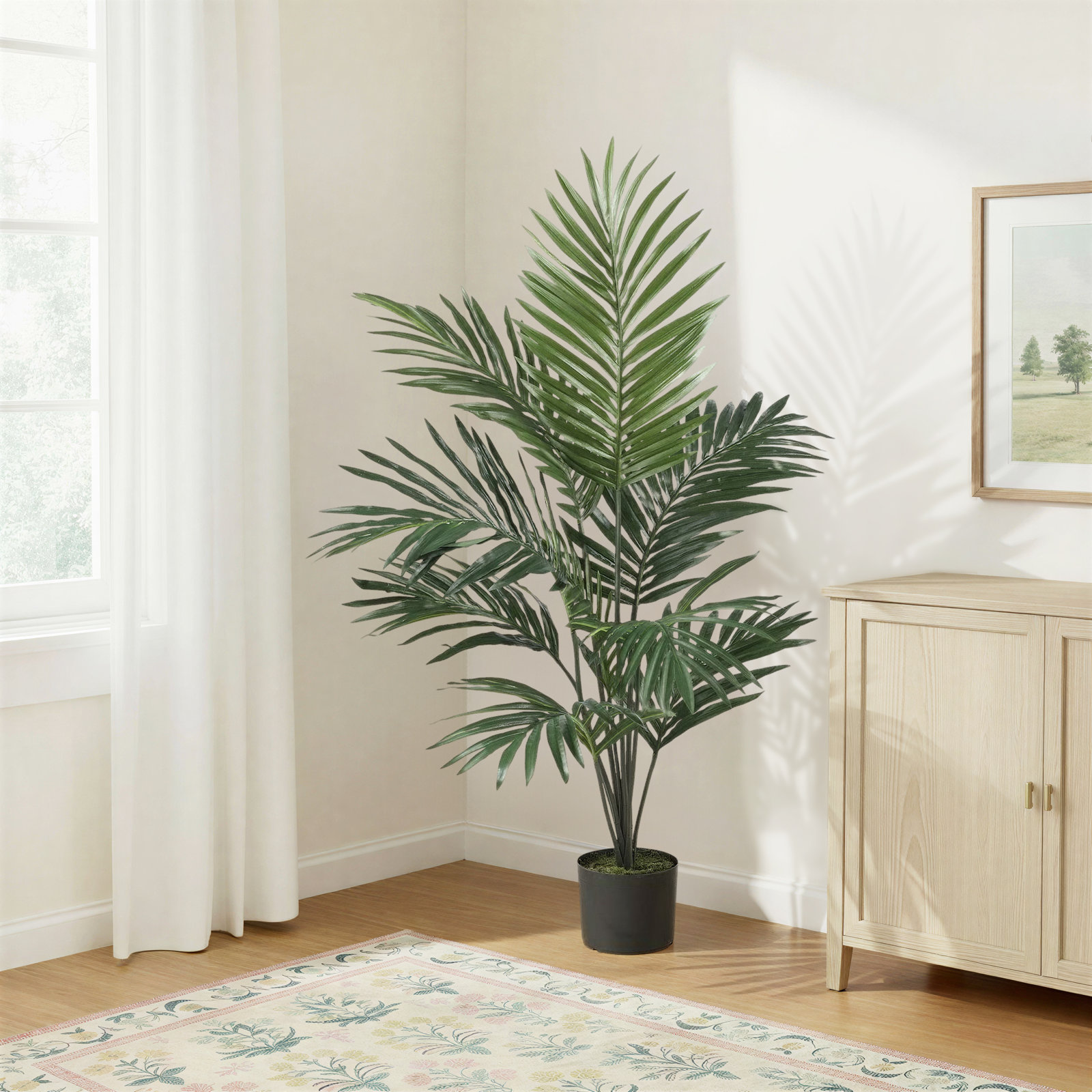 Callum Faux Palm Tree in Pot, 60" H