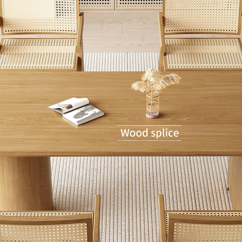 Brishher Japanese solid wood rectangular dining table set | Wayfair