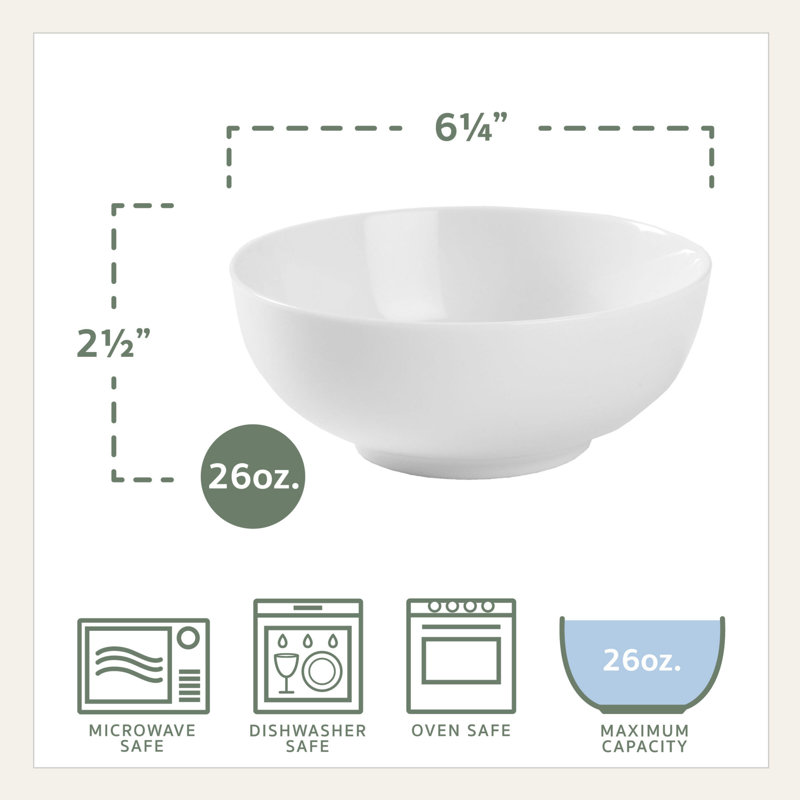 Max Classic Porcelain Dinnerware Set, Service for 4