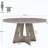 Round Dining Table with Pedestal Base and Grey Finish