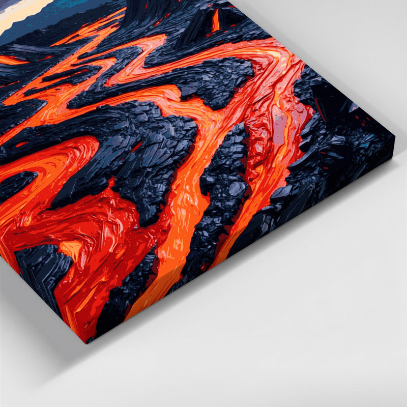 «Hawaiian Lava Flows», art mural sur toile grise, H 16 po x l 20 po