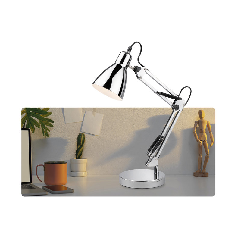 Metal Table Lamp, Chrome, Chrome, Chrome
