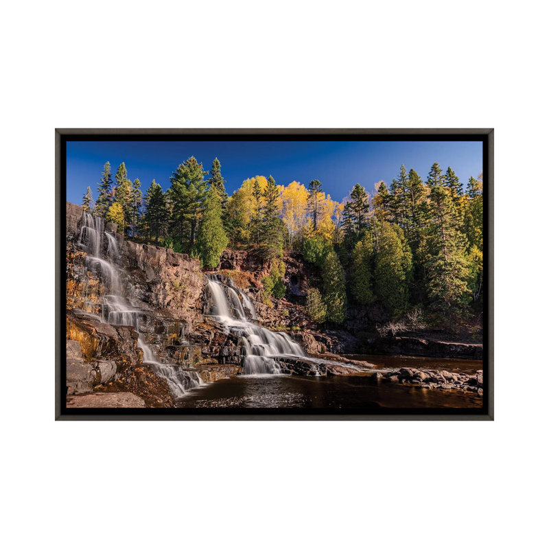 «Autumn Flow At Gooseberry», reproduction d'art sur toile encadrée, H 32 po x l 48 po, Gris