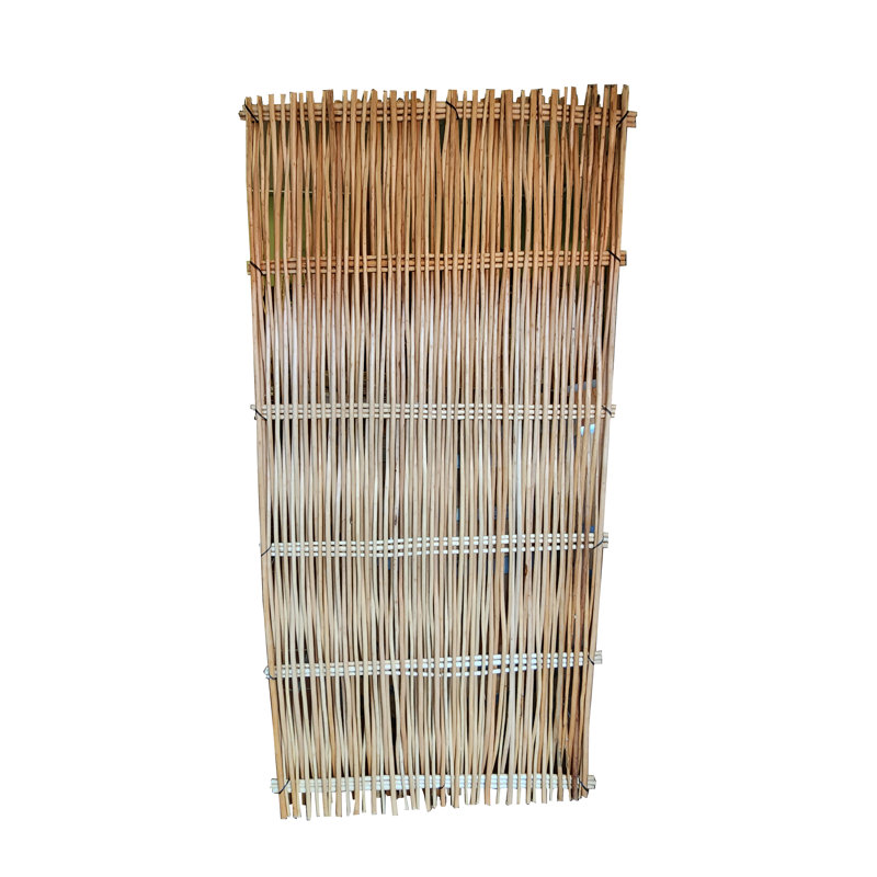 36" Wide Tan Willow Wood Garden Fence Panel