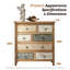 Commode d'appoint vintage en bois avec 6 tiroirs, commode de rangement sculptée