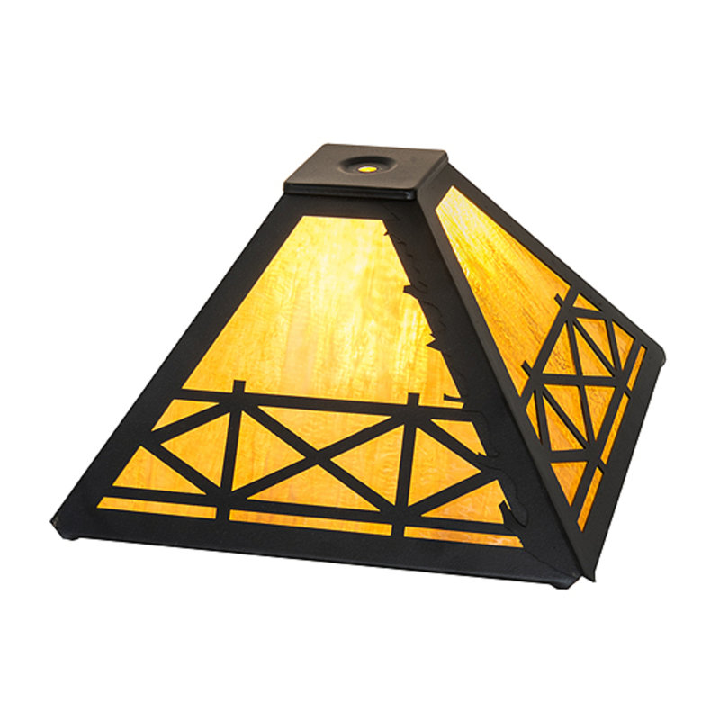 Abat-jour empire en verre H 6,75 po