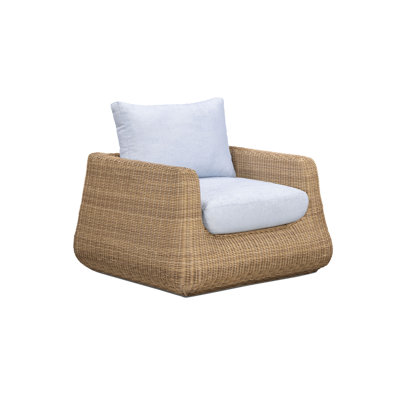 Fauteuil d'appoint d'extérieur bleu clair Dana