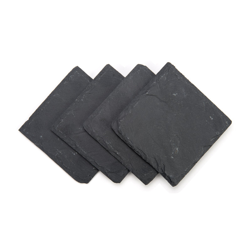 Stoneware Square 4 Piece Coaster Set