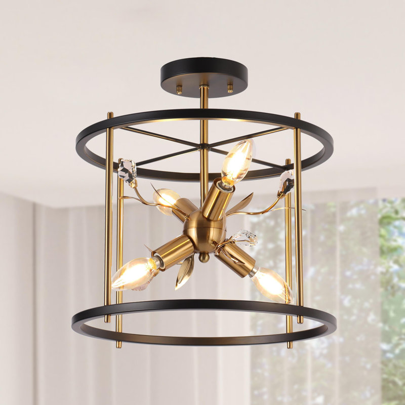  Plafonnier semi-encastré 4 lumières