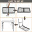 Table pliante portative 23 "37 * 45" avec évier pour la pêche en camping et la préparation des aliments, blanc