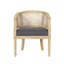 Chaise d'appoint en bois d'hévéa gris anthracite-93363569