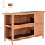 Maison pour animaux de compagnie 54 po à 2 niveaux - en bois avec portes verrouillables, toit imperméable et plateau anti-fuites pour l'extérieur intérieur, abri à lapin orange 2
