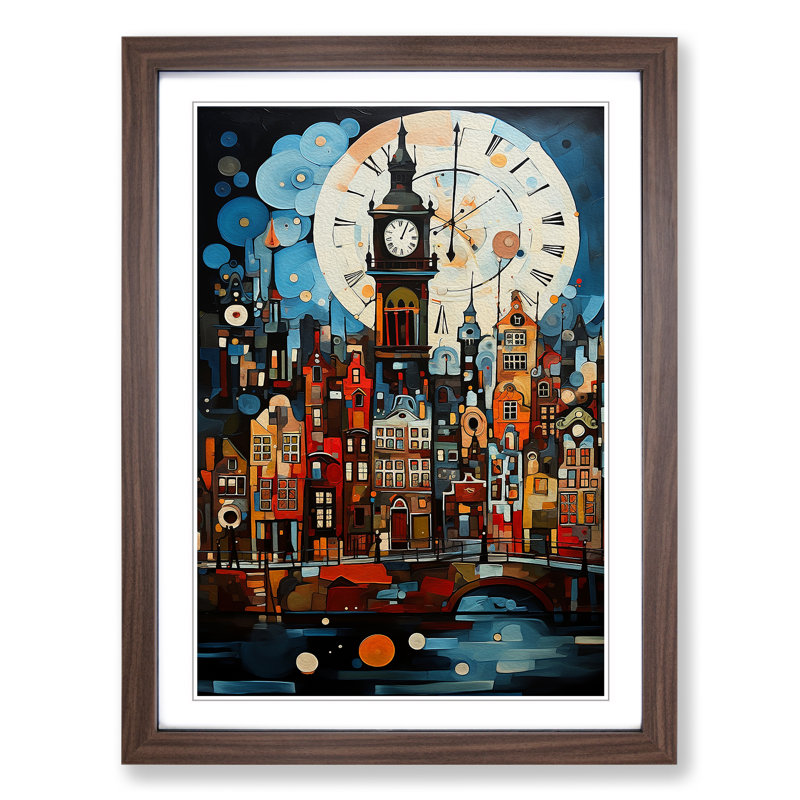 Amsterdam Dadaism - Framed Print, Walnut, 46cm H x 34cm W x 2cm D
