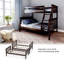 Lit plateforme simple en bois massif avec échelle-1913133620