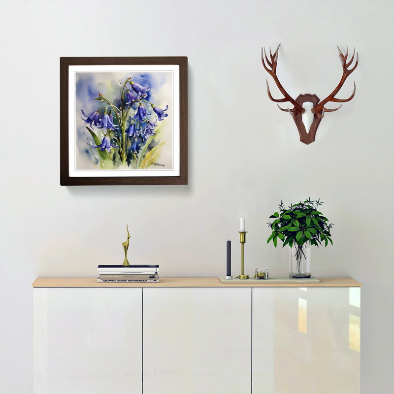 Single Picture Frame Print on Wood, Walnut