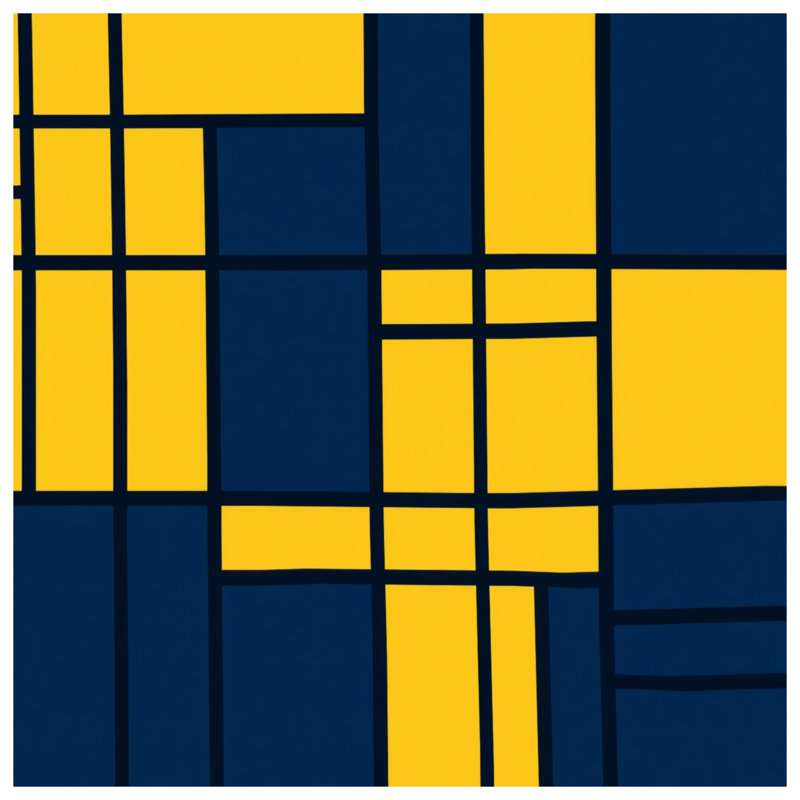 Yellow Blue Grid Comforter, Twin Extra Long