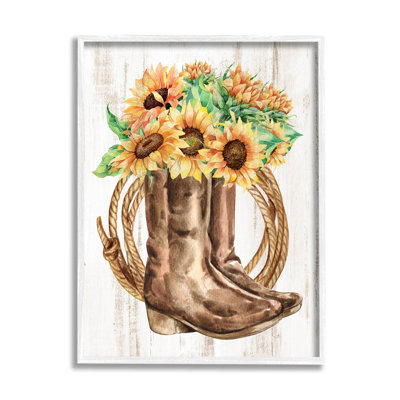 " Southern Sunflower Bouquet Boots " by Kim Allen