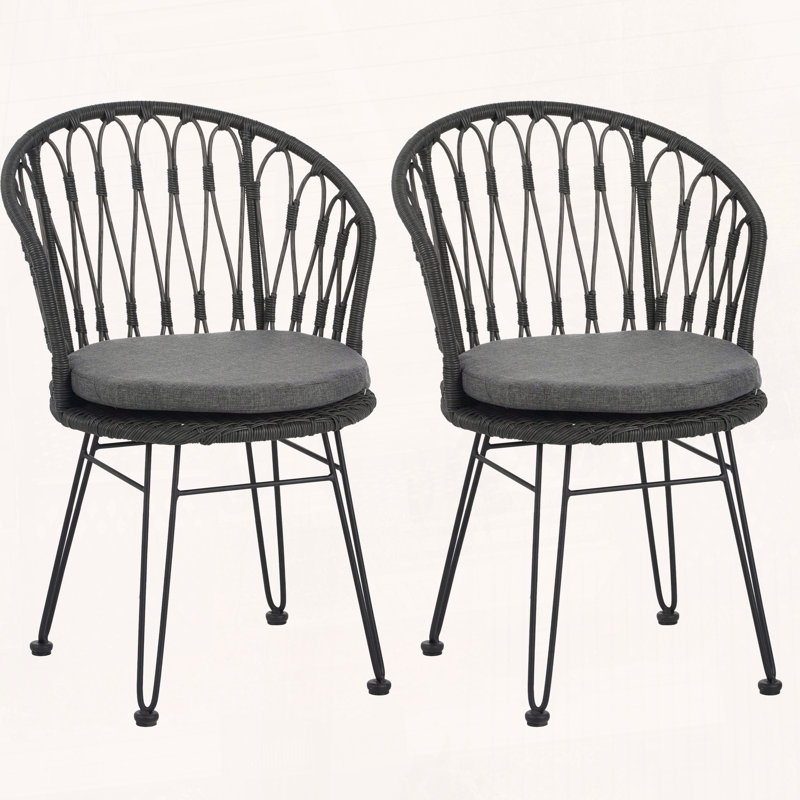 Chaise Tavon, ensemble de 2, avec coussins