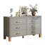 Armoire de rangement moderne à 6 tiroirs avec poignées en métal-169687427