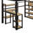 Full Size Metal Loft Bed With Staircase,Full-Length Guardrails,A Built-In Desk And Shelf,No Box Spring Needed,Noise Free,For Juniors&Adults