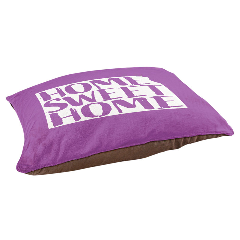 Oreiller pour chien d’intérieur doux kansas home, Grand (l 50 po x P 40 po x H 7 po), Violet