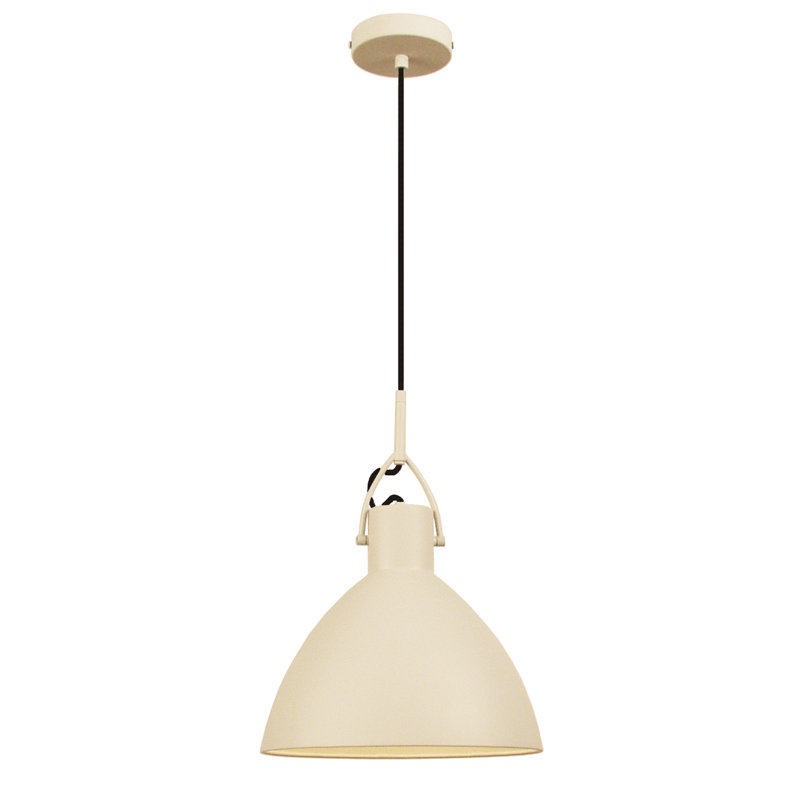 Krauss 1 - Light Single Pendant, White, 7.9" H x 8.6" W x 8.6" D