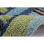 Tapis bleu / vert en polyester touffeté à la main Johvanna-1094158396