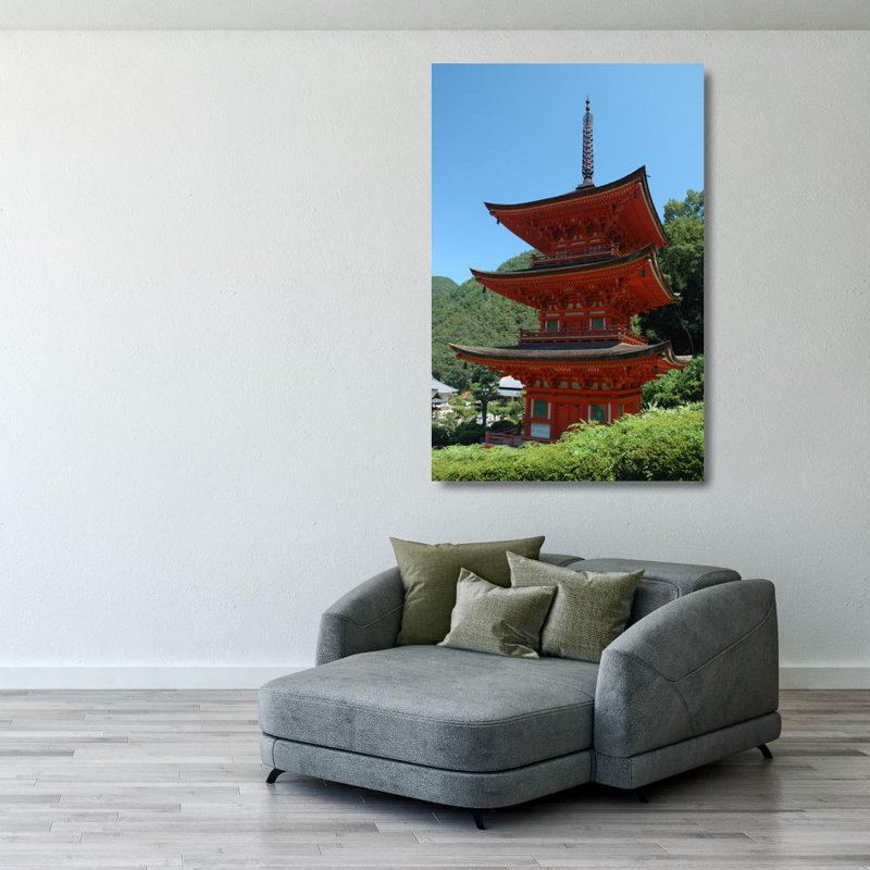 Pagoda Temple, Japan, 40" H x 26" W