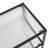 Black Metal 4 Shelf Storage Shelving Unit with Clear Glass Shelves