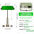 Glass Bankers Desk Lamp with Wireless Charger, 2 USB Charging Port, Vintage Desk Lamp with Pull Chain Switch, Retro Table Lamps for Home Office, Piano, Library (bulb  included)