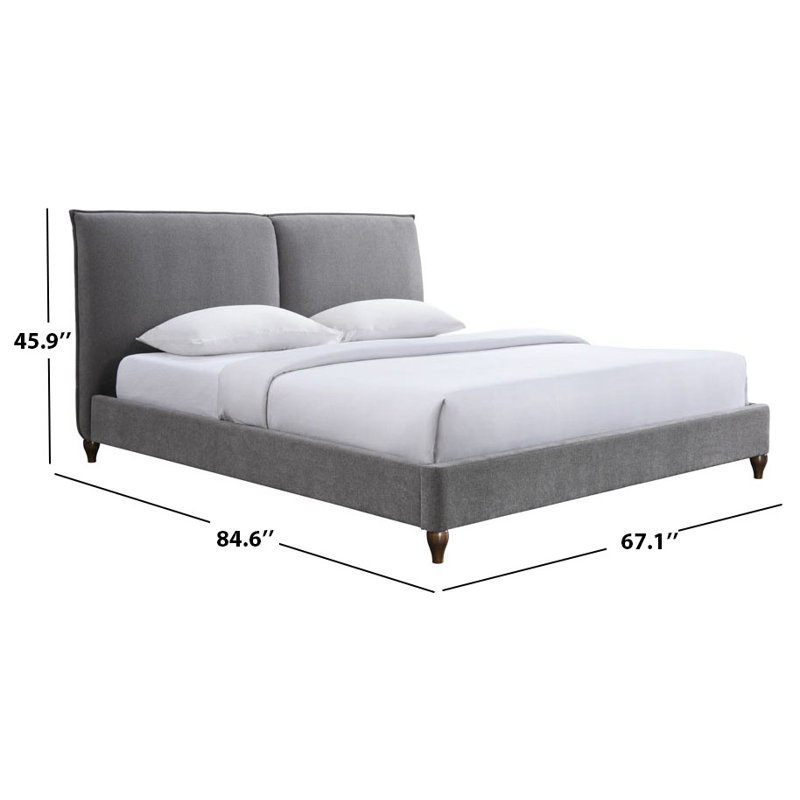 Sophianna Platform Queen Bed, Queen, Dark Gray/Walnut