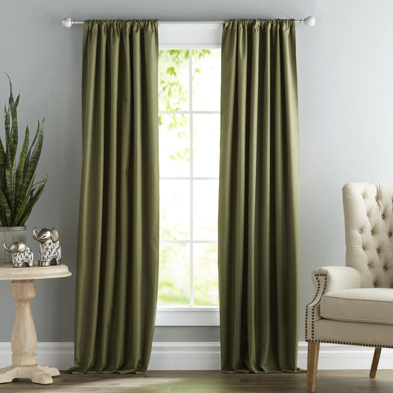 Kendall Blackout Curtain Single Panel, White, 42" W x 54" L