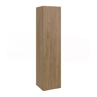 Natural Oak 4 Shelves Storage Cabinet