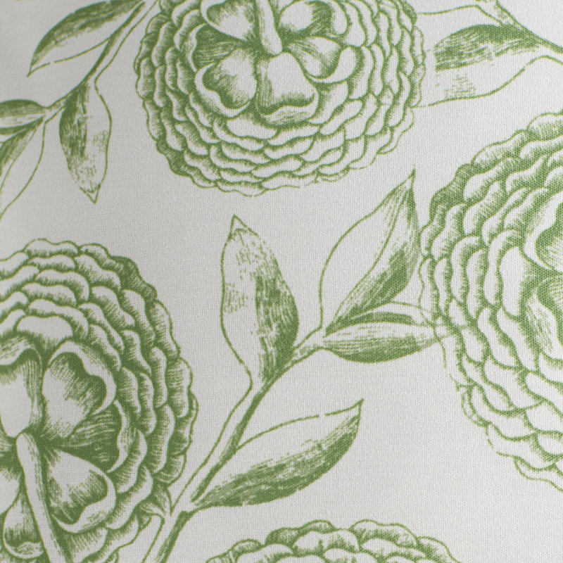 Botanical Blooms Blooms Antique Flower Square Pillow Cover and Insert, Green, 20" H x 20" W
