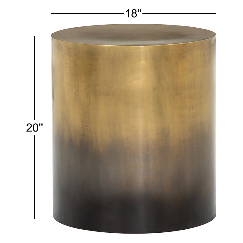 Cameron End Table, Ombre Antique Brass