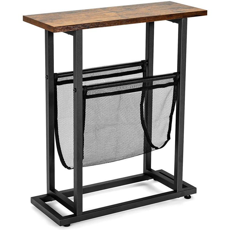 Kujawa 48cm W Steel, Manufactured Wood Bedside Table