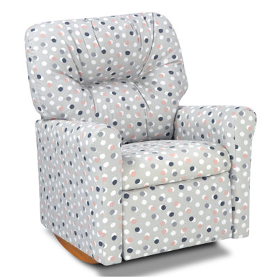 Fauteuil inclinable et berçant pour enfants en pois français gris - Plusieurs motifs disponibles!