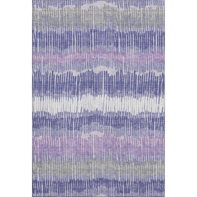 Premium Machine Washable Prisco Purple Rug