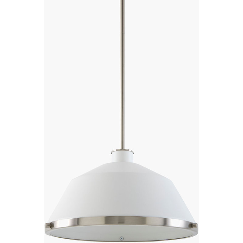 Kurie Pendant, White/Silver