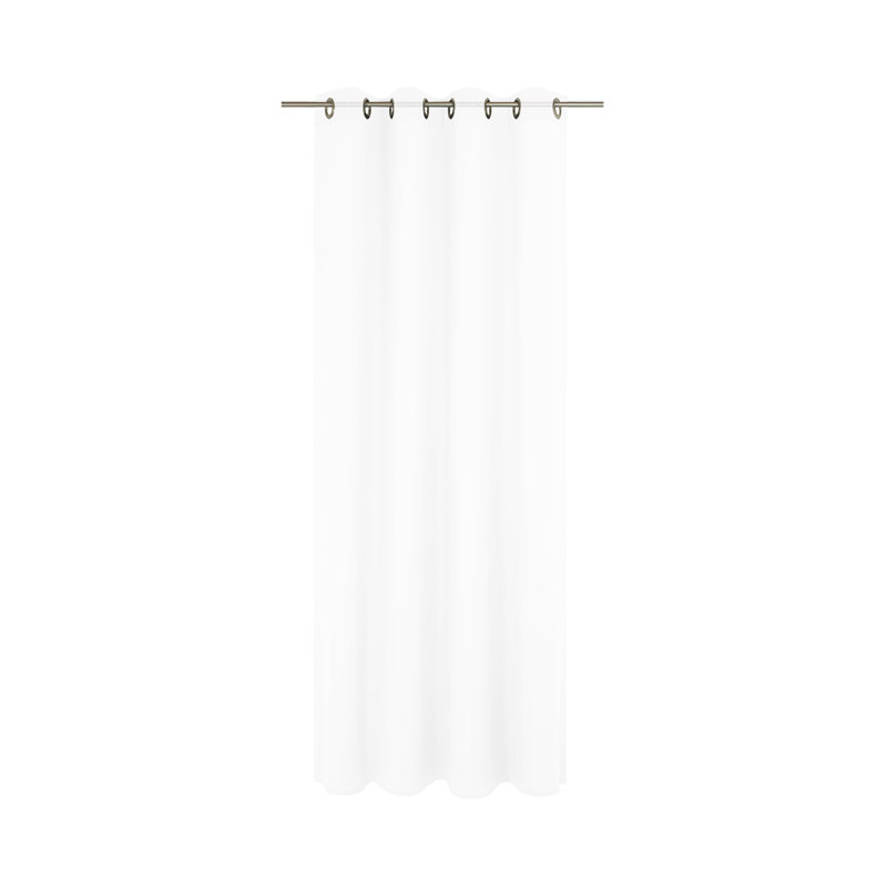 Kituku Semi Sheer Gardine Single Panel, White, Width 600 x Drop 120 cm