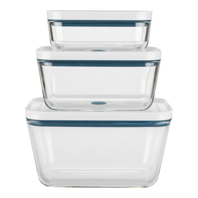 ZWILLING Fresh & Save S/M/L / Ensemble de 3 boîtes sous vide, en verre, La-Mer