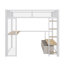 Lit mezzanine double avec bureau intégré et éclairage DEL-1872012928