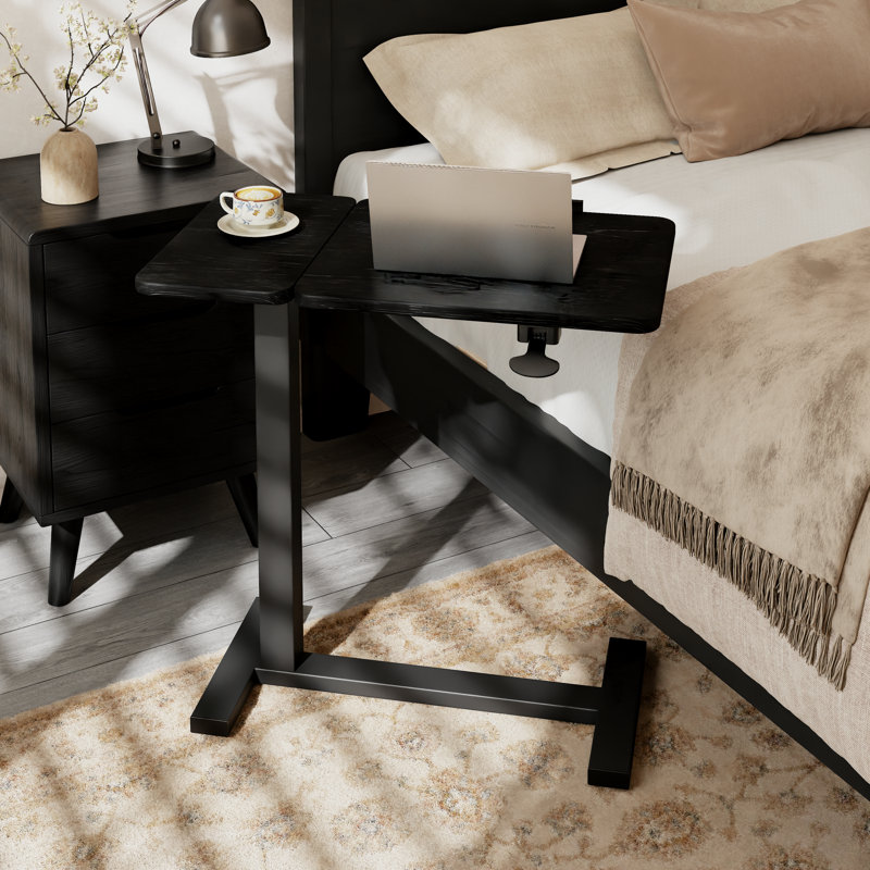 Restful Adjustable Angle Reading End Table, Black