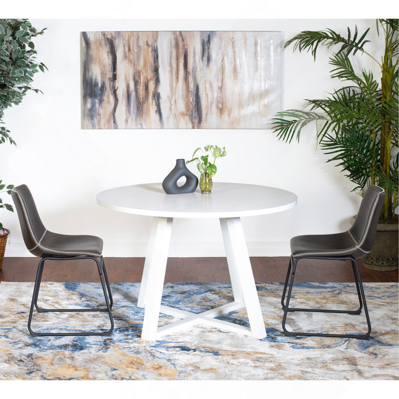 Ensemble de salle à manger 3 pièces 3 pièces, Brun, 3 pièces: table, 2 chaises