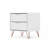 Rockefeller 20" Nightstand In White (2-Drawer)-975590475