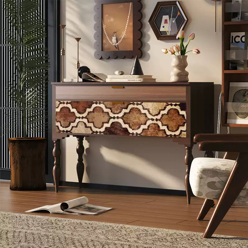 Console rétro avec tiroirs Retro, Brun