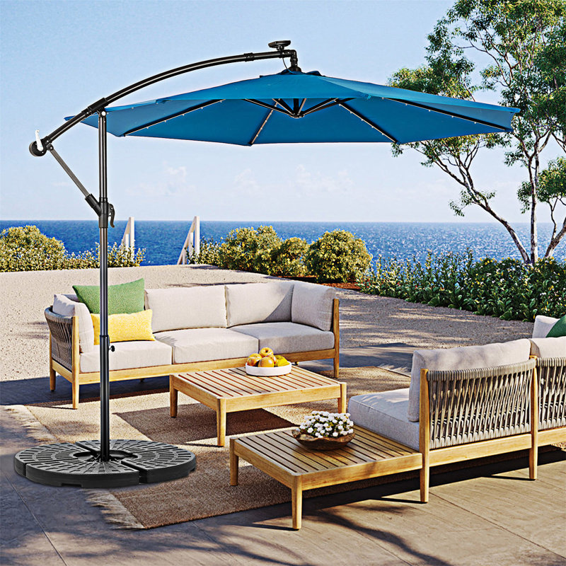 Parasol solaire solaire à DEL, Bleu très foncé